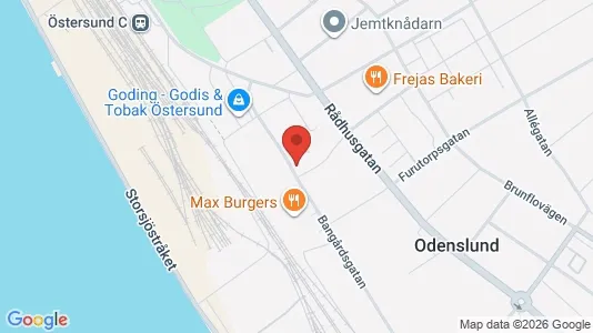 Lägenheter att hyra i Östersund - kort over placeringen