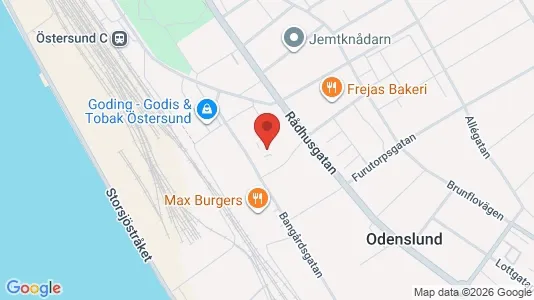 Lägenheter att hyra i Östersund - kort over placeringen