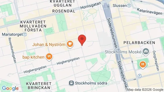 Lägenheter att hyra i Södermalm - kort over placeringen