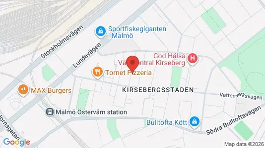 Lägenheter att hyra i Kirseberg - kort over placeringen