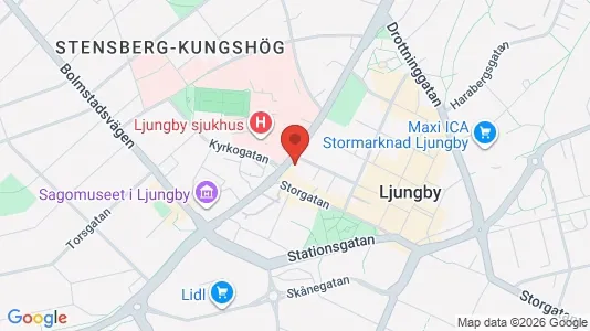 Lägenheter att hyra i Ljungby - kort over placeringen