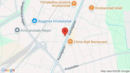 Lägenheter att hyra i Kristianstad - kort over placeringen