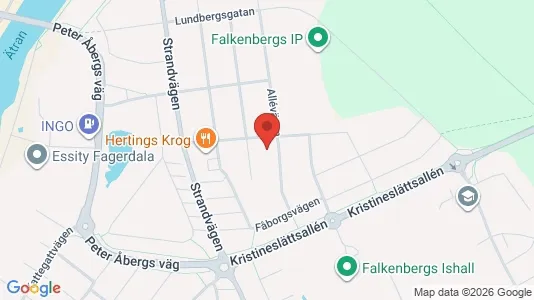 Lägenheter att hyra i Falkenberg - kort over placeringen