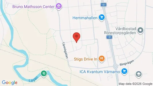 Lägenheter att hyra i Värnamo - kort over placeringen