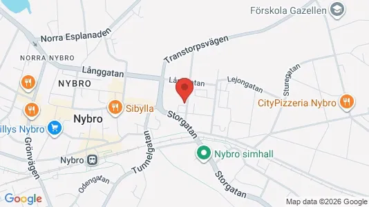 Lägenheter att hyra i Nybro - kort over placeringen
