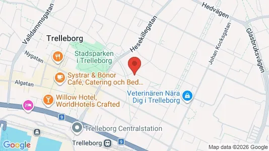 Lägenheter att hyra i Trelleborg - kort over placeringen