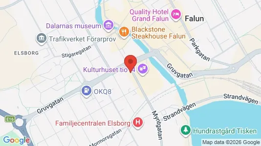 Lägenheter att hyra i Falun - kort over placeringen