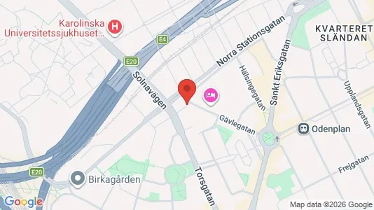 Lägenheter att hyra i Vasastan - kort over placeringen