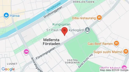 Lägenheter att hyra i Malmö Centrum - kort over placeringen