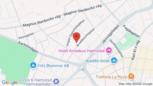 Lägenheter att hyra i Halmstad - kort over placeringen