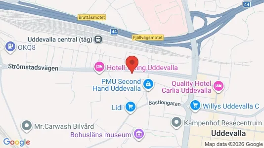 Lägenheter att hyra i Uddevalla - kort over placeringen