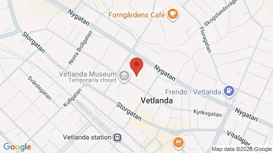 Lägenheter att hyra i Vetlanda - kort over placeringen