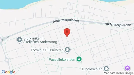 Lägenheter att hyra i Skellefteå - kort over placeringen