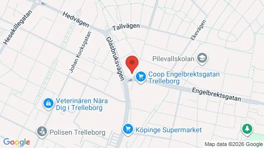 Lägenheter att hyra i Trelleborg - kort over placeringen
