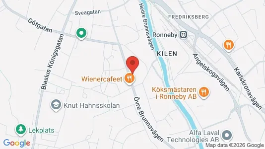 Lägenheter att hyra i Ronneby - kort over placeringen
