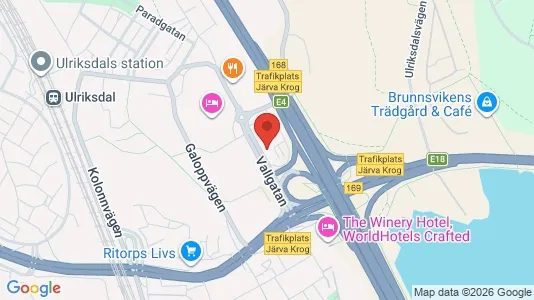 Lägenheter att hyra i Solna - kort over placeringen