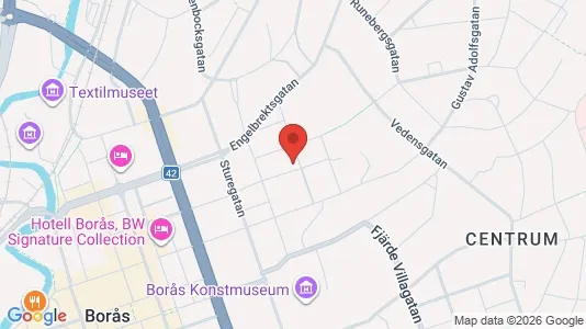 Lägenheter att hyra i Borås - kort over placeringen