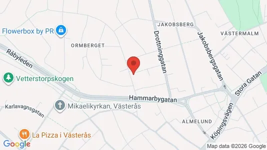 Lägenheter att hyra i Västerås - kort over placeringen