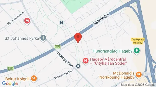 Lägenheter att hyra i Norrköping - kort over placeringen