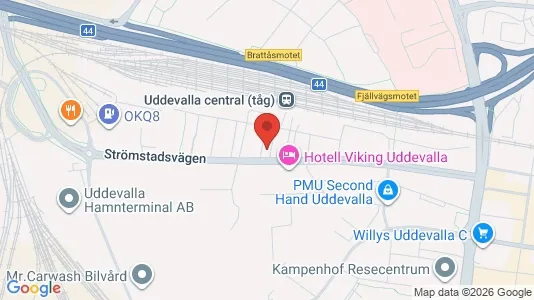 Lägenheter att hyra i Uddevalla - kort over placeringen