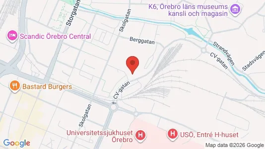 Lägenheter att hyra i Örebro - kort over placeringen