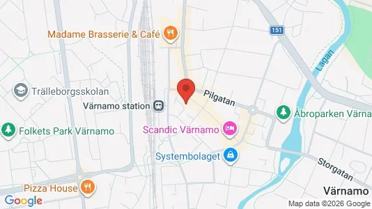 Lägenheter att hyra i Värnamo - kort over placeringen