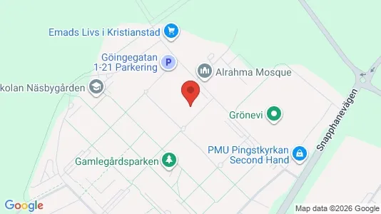 Lägenheter att hyra i Kristianstad - kort over placeringen