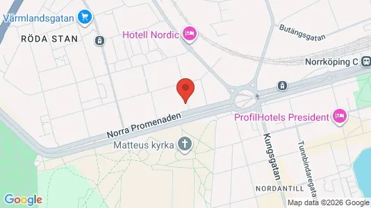 Lägenheter att hyra i Norrköping - kort over placeringen