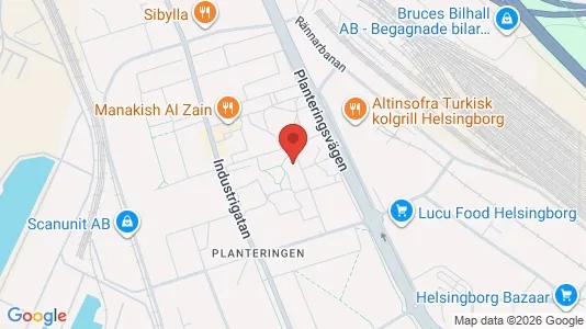 Lägenheter att hyra i Helsingborg - kort over placeringen