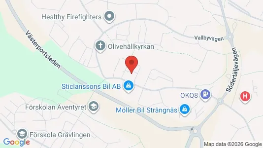 Lägenheter att hyra i Strängnäs - kort over placeringen