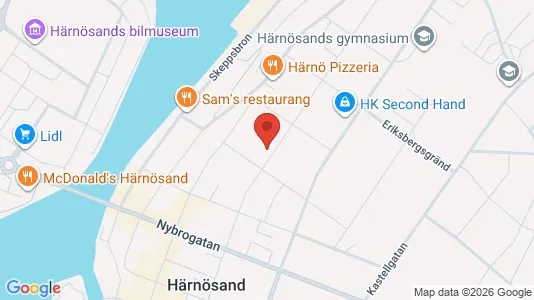 Lägenheter att hyra i Härnösand - kort over placeringen