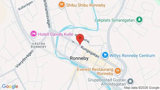 Lägenheter att hyra i Ronneby - kort over placeringen