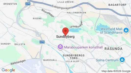 Hus att hyra i Sundbyberg - kort over placeringen