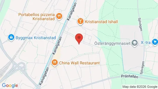 Lägenheter att hyra i Kristianstad - kort over placeringen