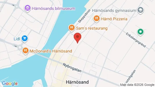 Lägenheter att hyra i Härnösand - kort over placeringen