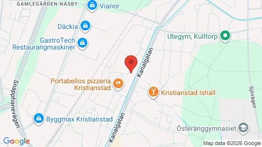 Lägenheter att hyra i Kristianstad - kort over placeringen