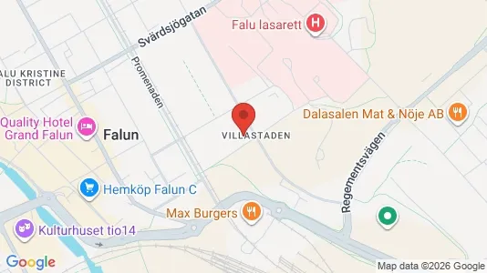 Lägenheter att hyra i Falun - kort over placeringen
