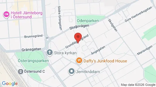 Lägenheter att hyra i Östersund - kort over placeringen