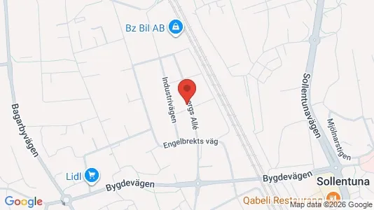 Lägenheter att hyra i Sollentuna - kort over placeringen