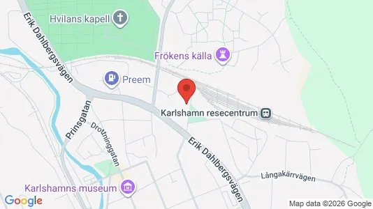 Lägenheter att hyra i Karlshamn - kort over placeringen