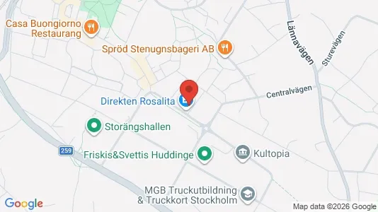 Lägenheter att hyra i Huddinge - kort over placeringen