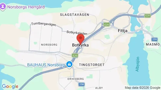 Radhus att hyra i Botkyrka - kort over placeringen