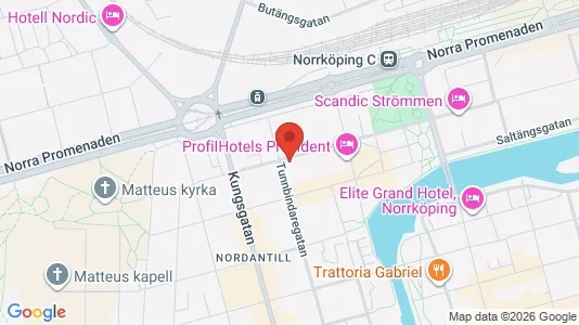 Lägenheter att hyra i Norrköping - kort over placeringen
