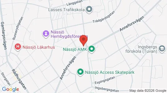 Lägenheter att hyra i Nässjö - kort over placeringen