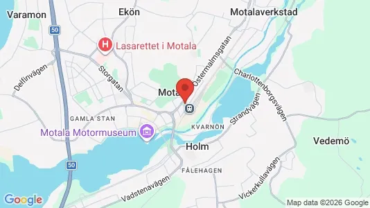 Lägenheter att hyra i Motala - kort over placeringen