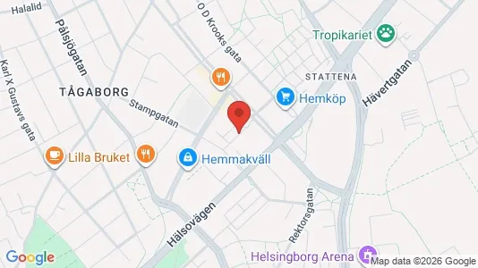 Lägenheter att hyra i Helsingborg - kort over placeringen