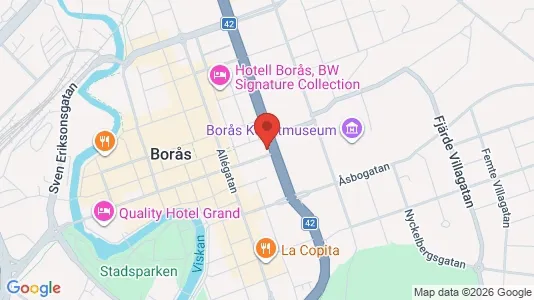 Lägenheter att hyra i Borås - kort over placeringen
