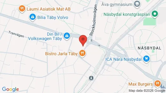 Lägenheter att hyra i Täby - kort over placeringen