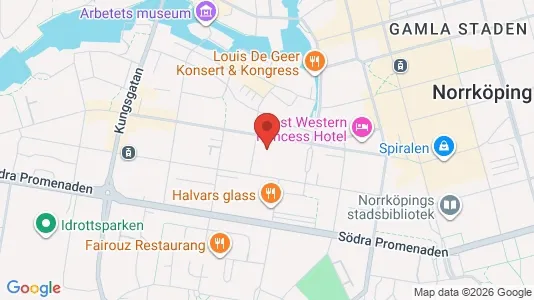 Lägenheter att hyra i Norrköping - kort over placeringen