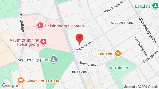 Lägenheter att hyra i Helsingborg - kort over placeringen